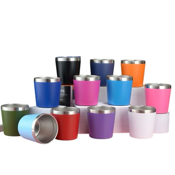 Copo Térmico 260ML Inox Com Tampa Acrílica