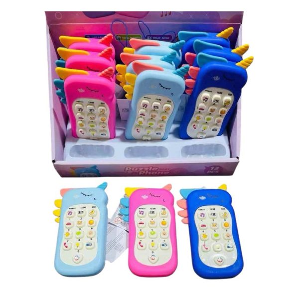 Brinquedo Telefone Celular Com 13 botões Para Aprendizagem Com Som Números