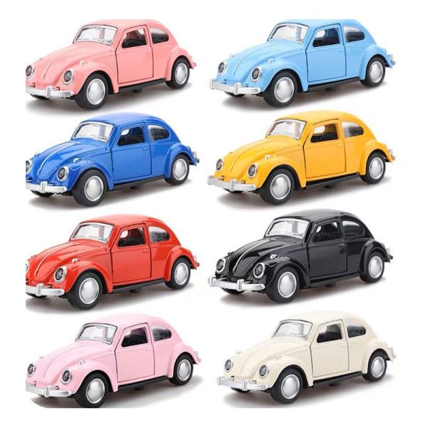 Carrinho Fusca Ferro Fricção Metal Miniatura Brinquedo